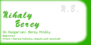 mihaly berey business card